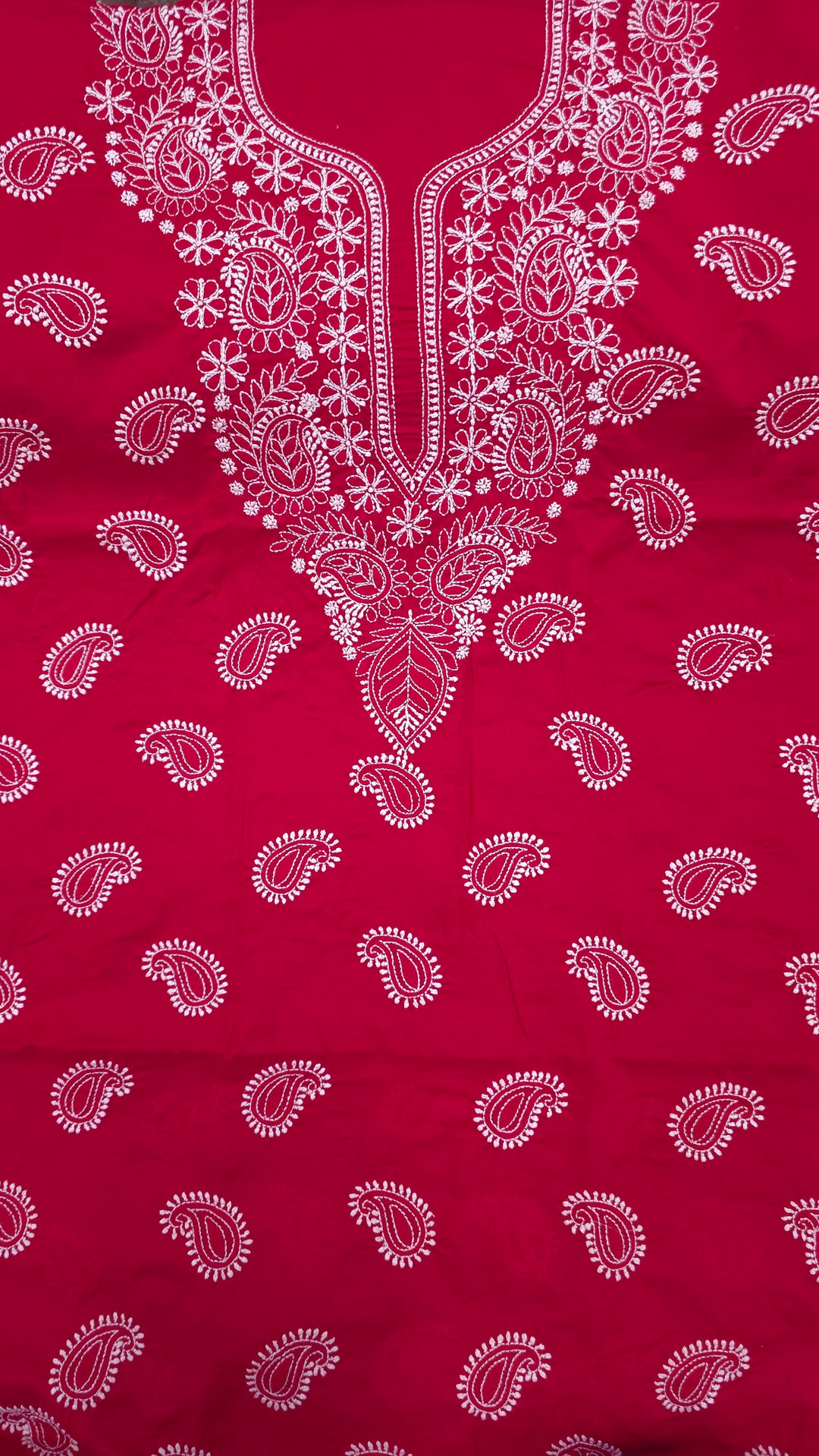 Paridhan Chikan Premium Handcrafted Chikankari Cotton Suit Set | Unstitched Dress Material with Chiffon Dupatta | Made in Lucknow