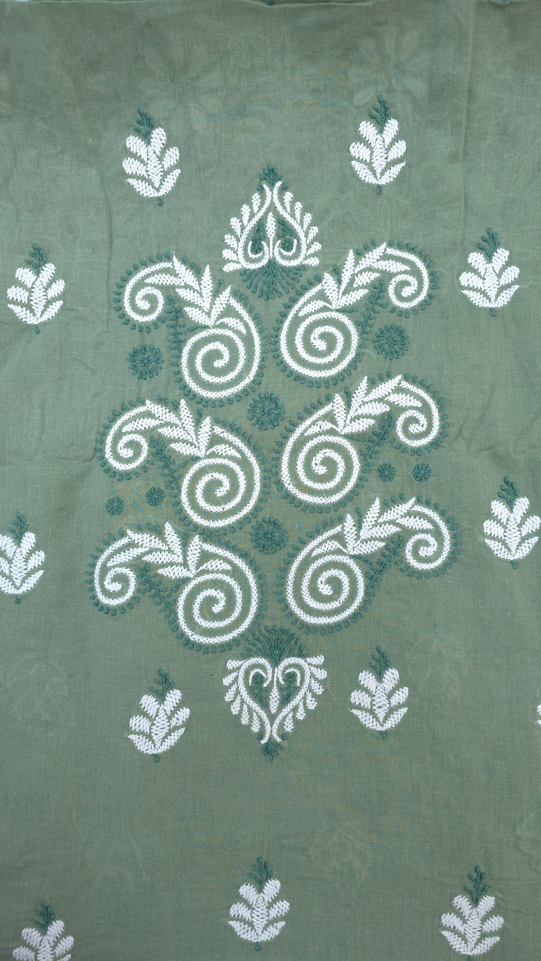 " Lucknowi Chikankari Unstitched Cotton Suit Set – Kurta, Bottom & Dupatta by Paridhan Chikan"