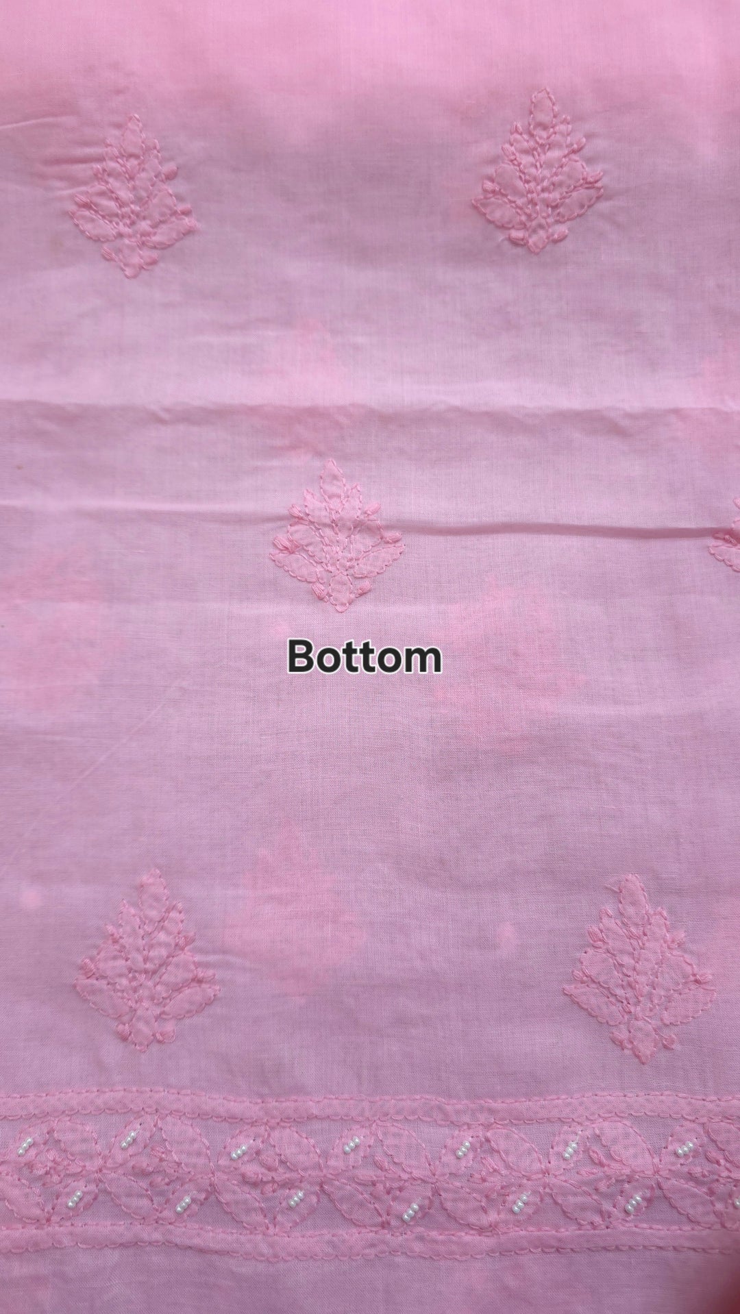 Pearl Chikankari Cotton Dress Material | Paridhan Chikan
