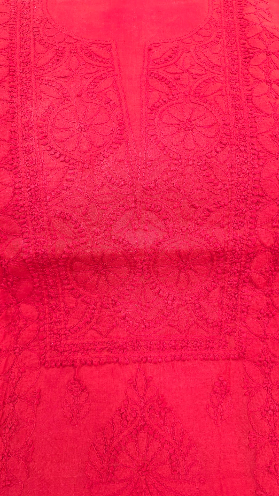 Paridhan Chikan Premium Handcrafted Chikankari Cotton Suit Set | Unstitched Dress Material with Chiffon Dupatta | Made in Lucknow