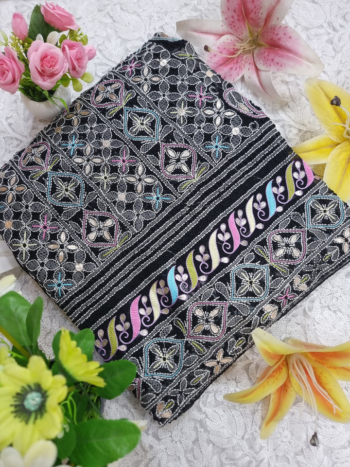 Georgette Chikankari Dress Material Resham Aari Work