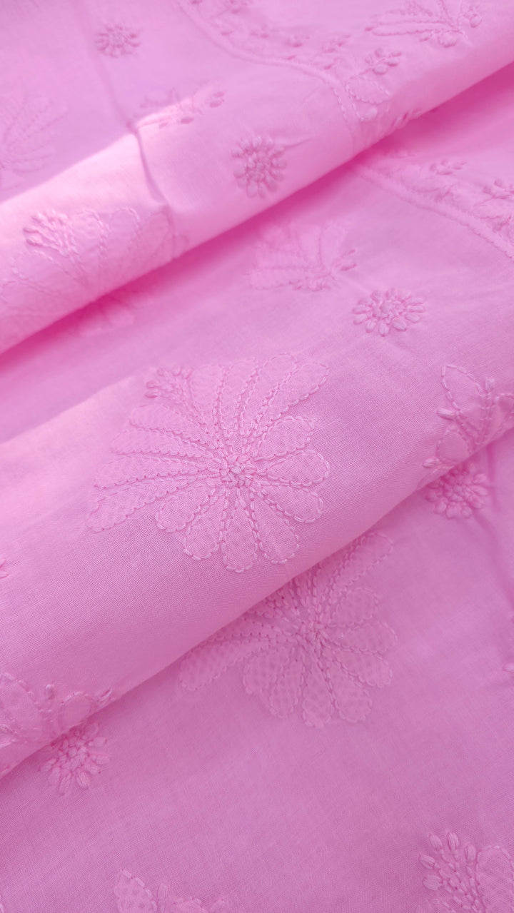 Paridhan Chikan Premium Handcrafted Chikankari Cotton Suit Set | Unstitched Dress Material with Chiffon Dupatta | Made in Lucknow
