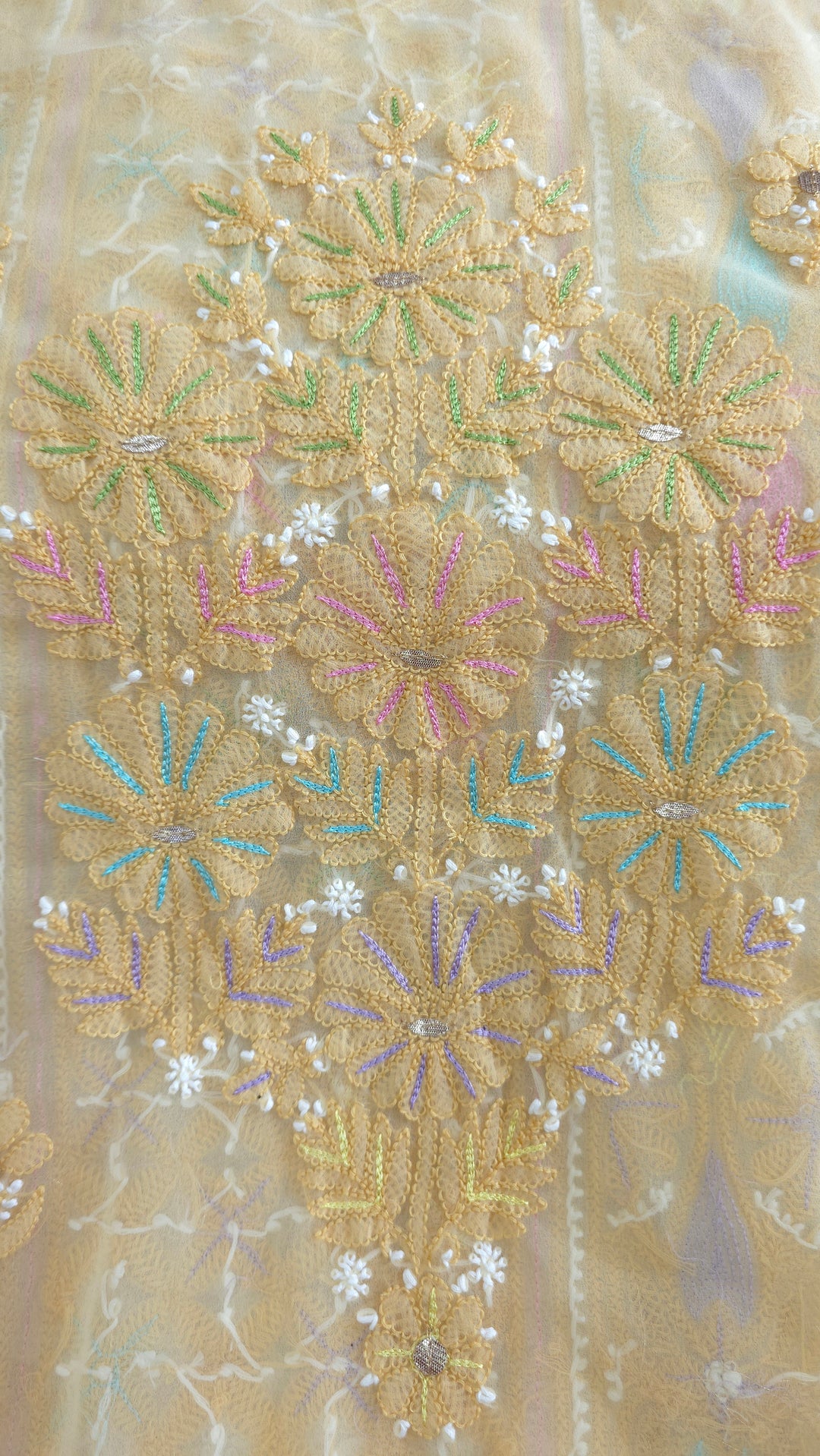 Fida Georgette Chikankari Dress Material Resham Aari pearl Work