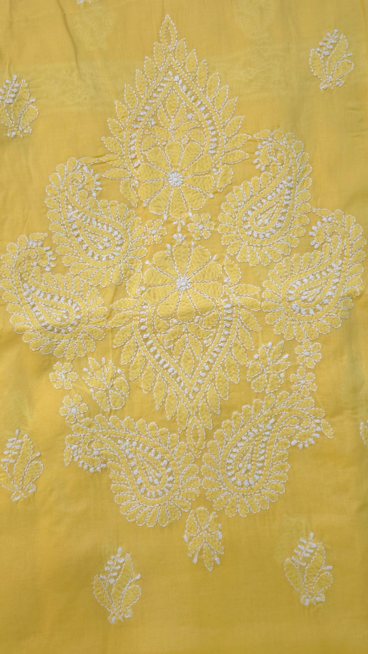 Paridhan Chikan Premium Handcrafted Chikankari Cotton Suit Set | Unstitched Dress Material with Chiffon Dupatta | Made in Lucknow