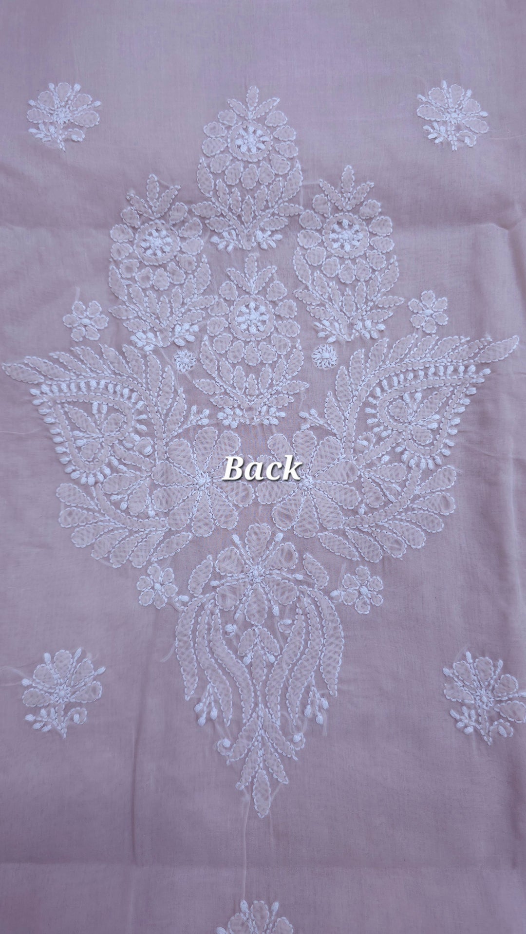 Darz Lucknowi Chikankari  Dress Material – Handmade Cotton Suit with Chiffon Dupatta