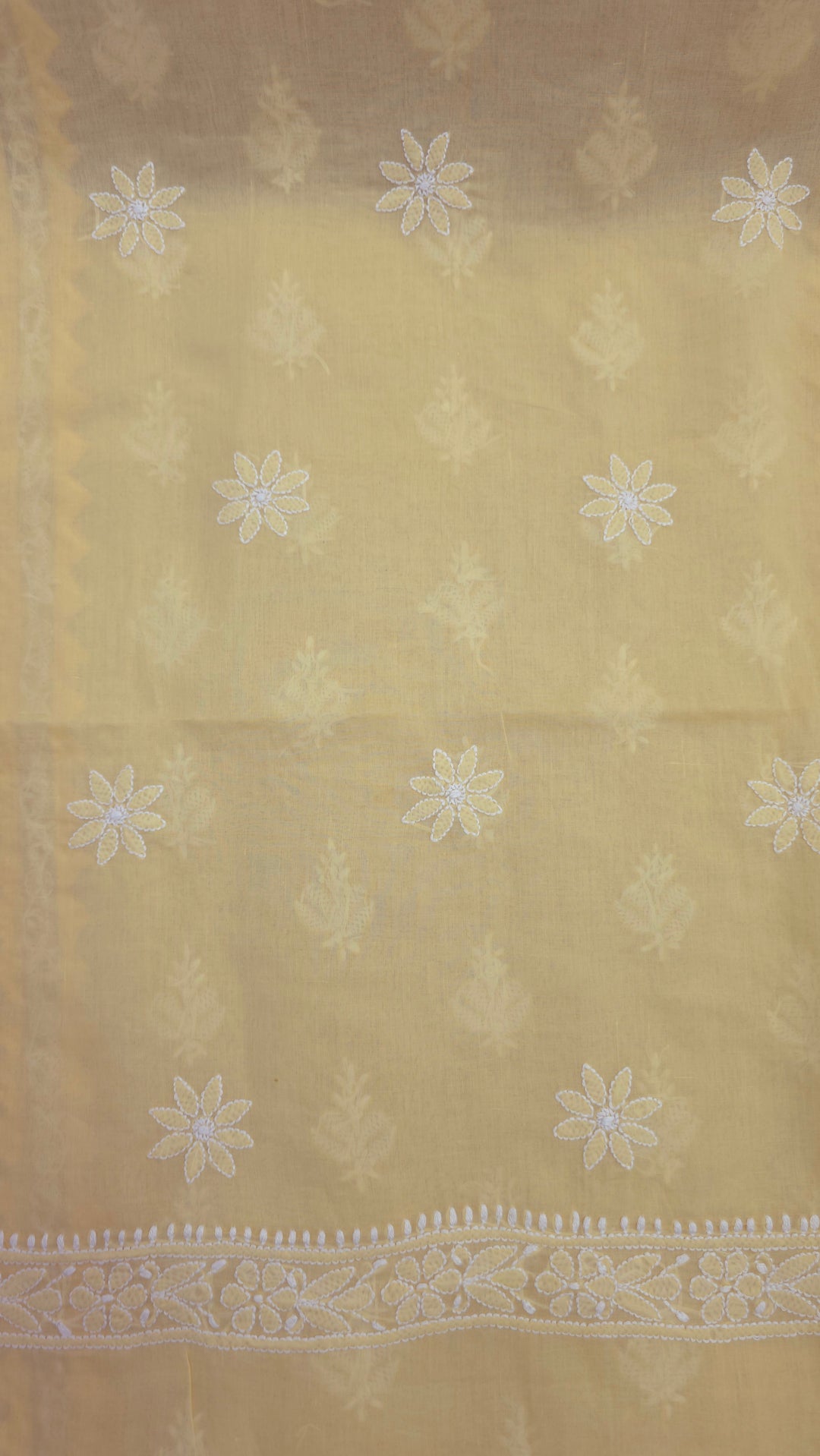 Darz Lucknowi Chikankari  Dress Material – Handmade Cotton Suit with Chiffon Dupatta