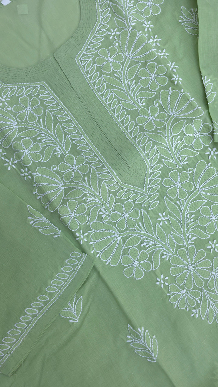 Elegant Cotton Chikankari Kurti for Women | Lightweight Hand Embroidered Office & Daily Wear Kurta