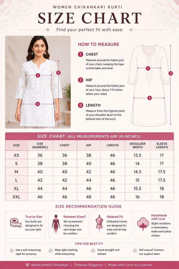 Kiara Chikankari Chanderi Golden Zari Buti Kurti for Women | Soft Non-Transparent | Paridhan Chikan